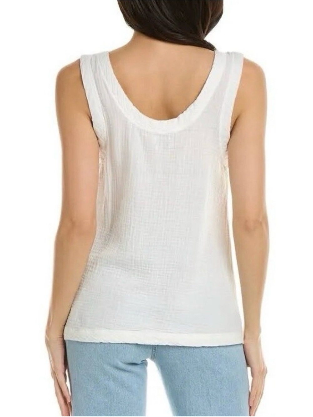 Faherty organic cotton gauze scoop neck tank - L - Picture 2 of 9
